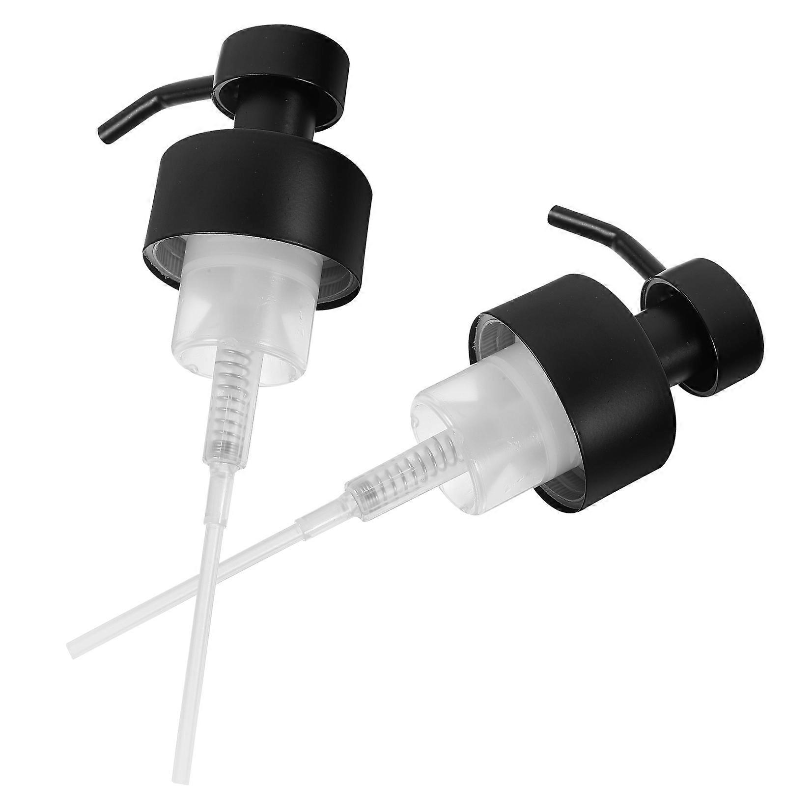 Shampoo Bottle Pump Head Replacement Metal Lotion Pump 4Pcs Black