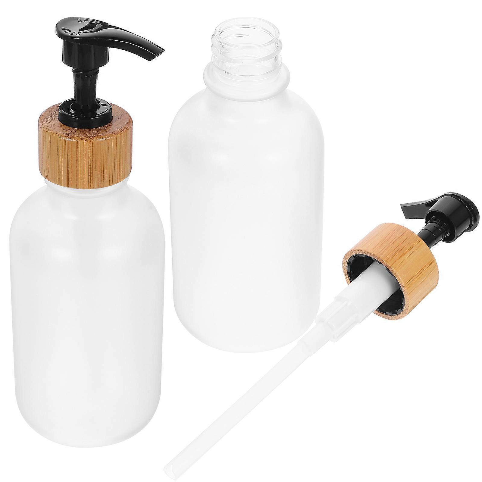 Soap Dispenser Pump Bottles for Storage Use 4Pcs Transparent Plastic Bottles