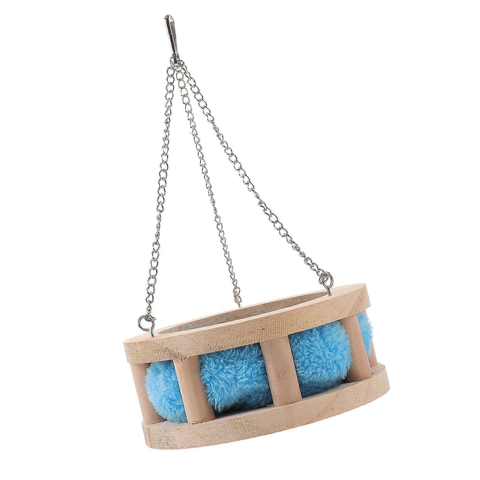 Wooden Small Pet Hammock Squirrel Hanging Nest Sleeping Bed 14X14X24CM Play Area 1Set
