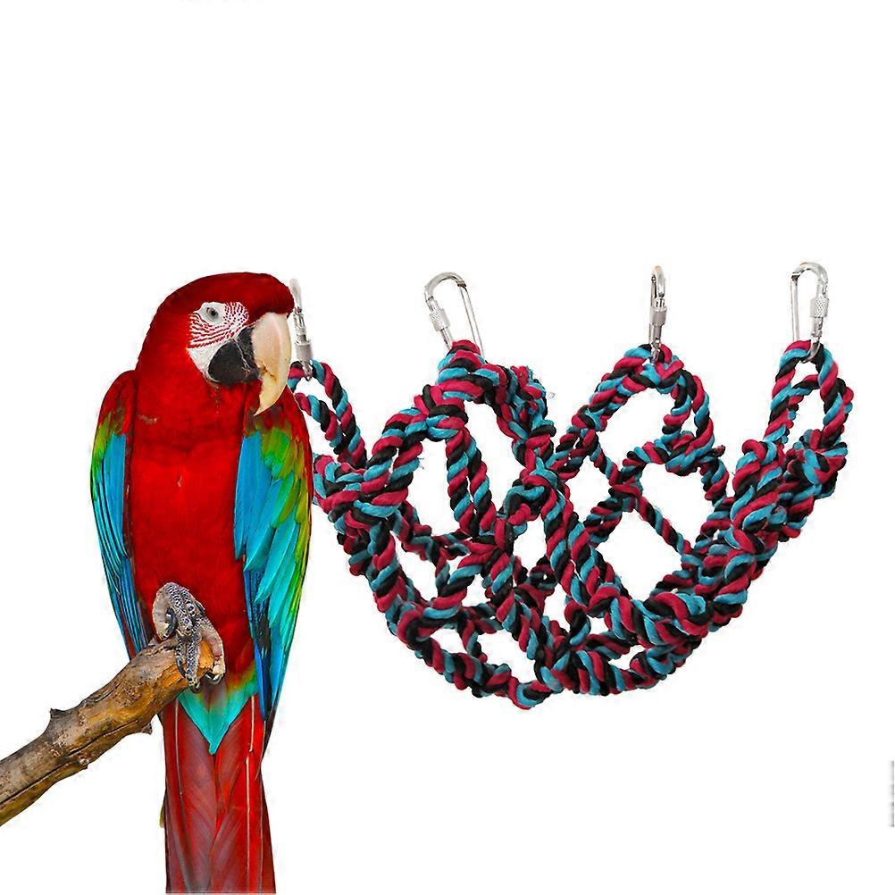 Parrot Bird Nest Hammock Net for Climbing Use 1 Piece Black