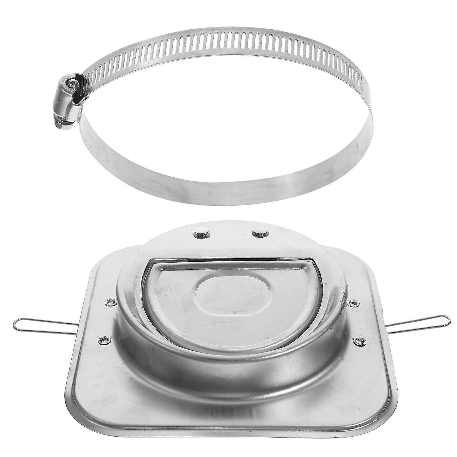 Square Exhaust Check Valve for Range Hood Installation with Oxidation Resistance and Smoke Prevention Features - 5 Sets