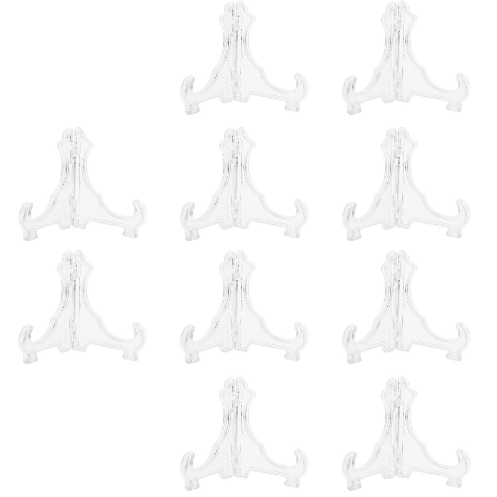 Badge Storage Racks Clear Acrylic Easel Stands for Coin Holders 20Pcs