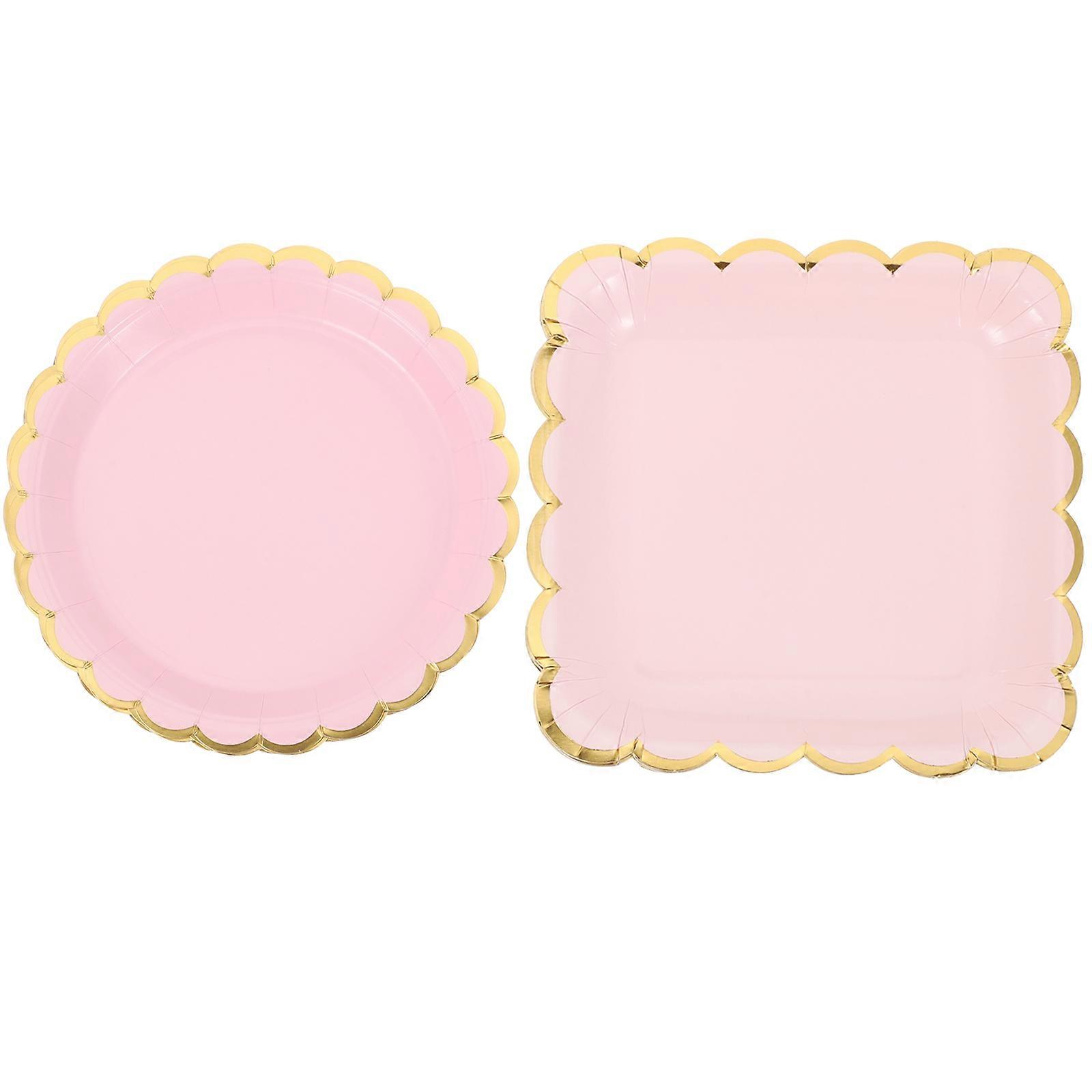 20Pcs Colorful Square Paper Plates Ideal For Camping And Gatherings Crafted From Paper Material Measuring 7 Inches