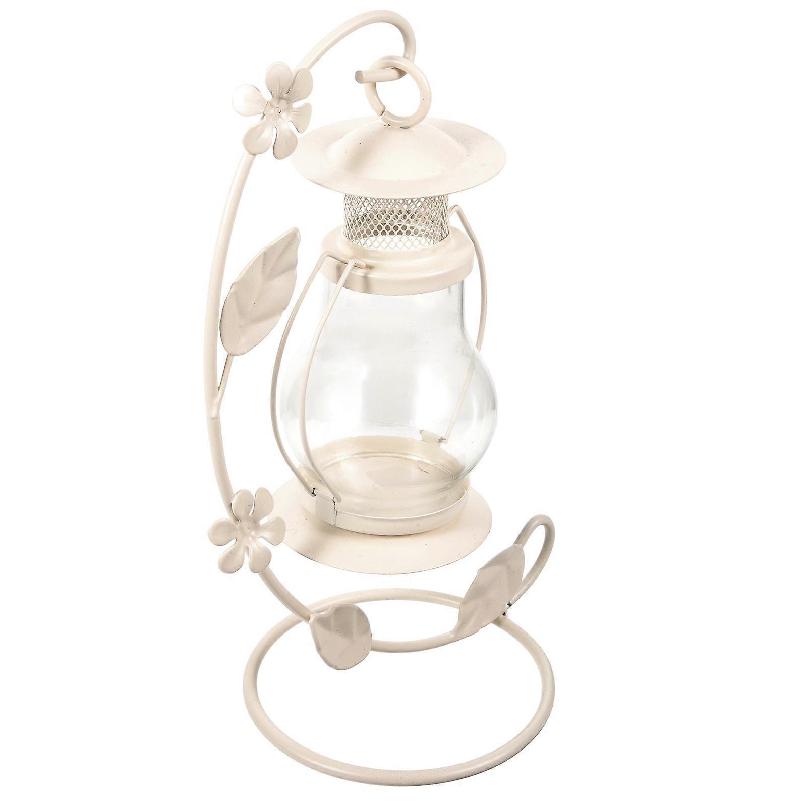 Metal Candle Holder White Tea Light Holder for Table 4Pcs Desktop