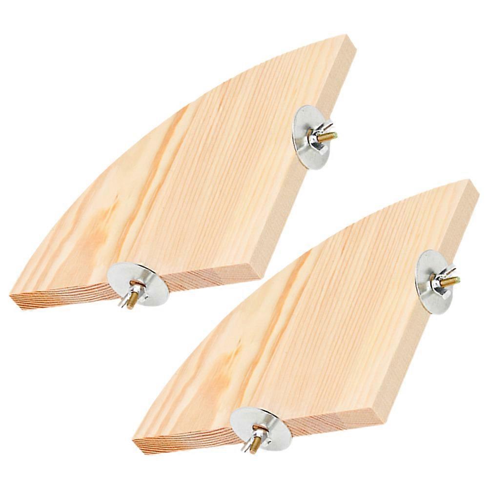 Wooden Parrot Bird Perch Stand Platform for Parrot Exercise 8Pcs