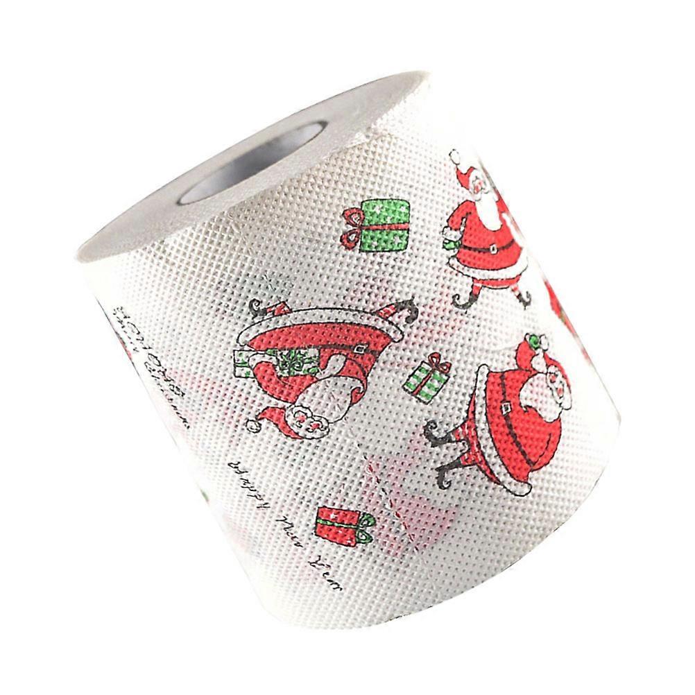Christmas Toilet Paper for Cleaning 4Pcs Colored Printed Tissue Roll