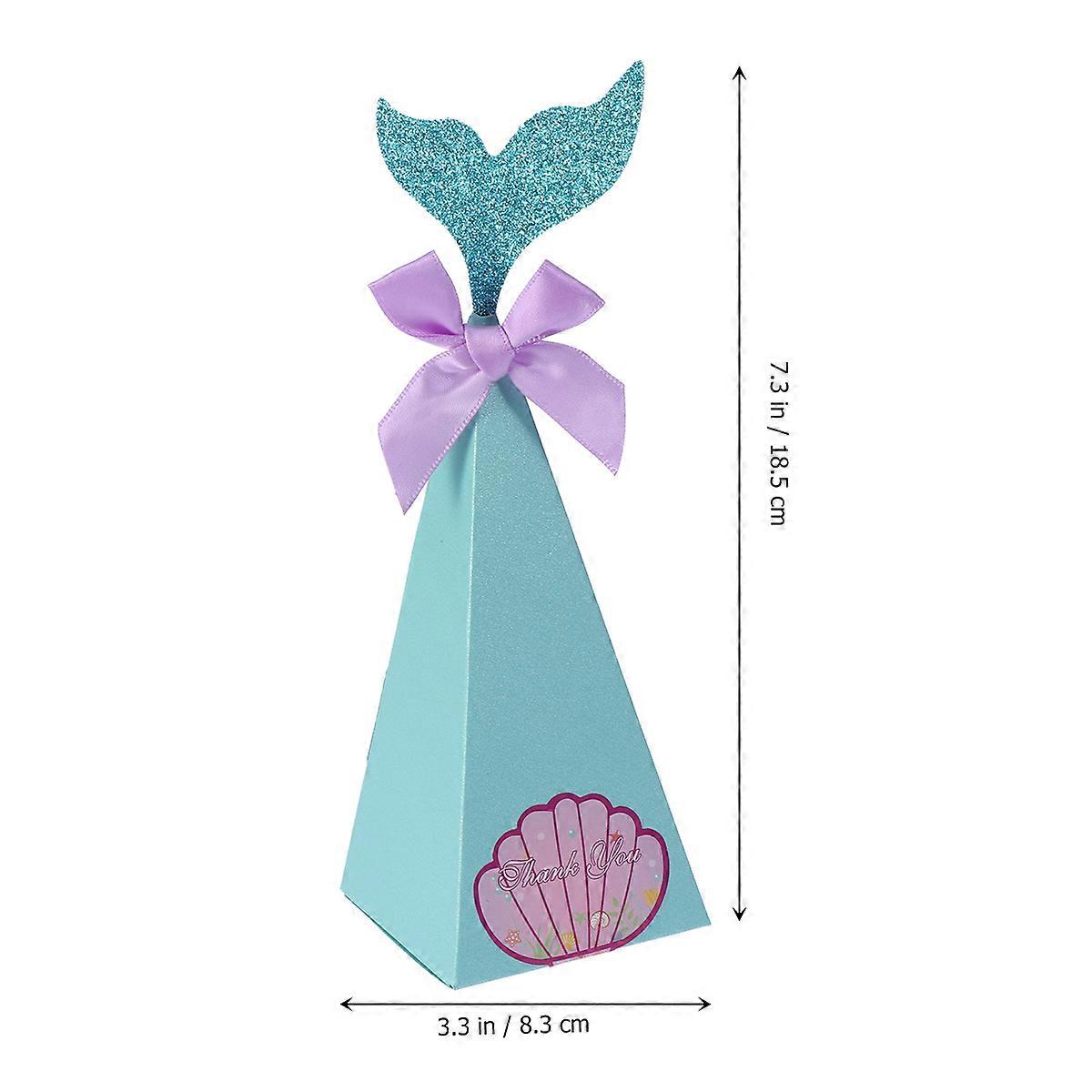 Wedding Favor Boxes Mermaid Theme Candy Boxes Paper 10Pcs Set