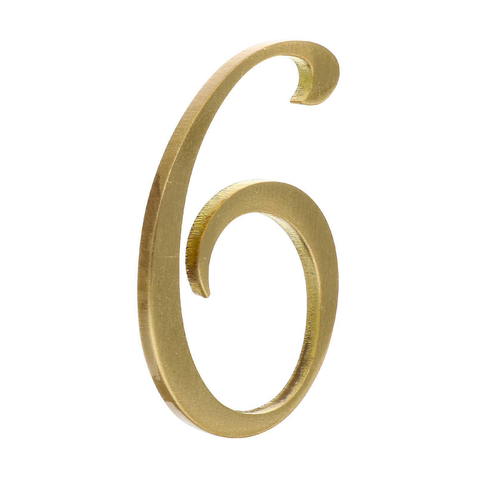 Copper Door Number Identification for Home Use 5.2X3.1CM Rectangular Clear Design 1Pcs