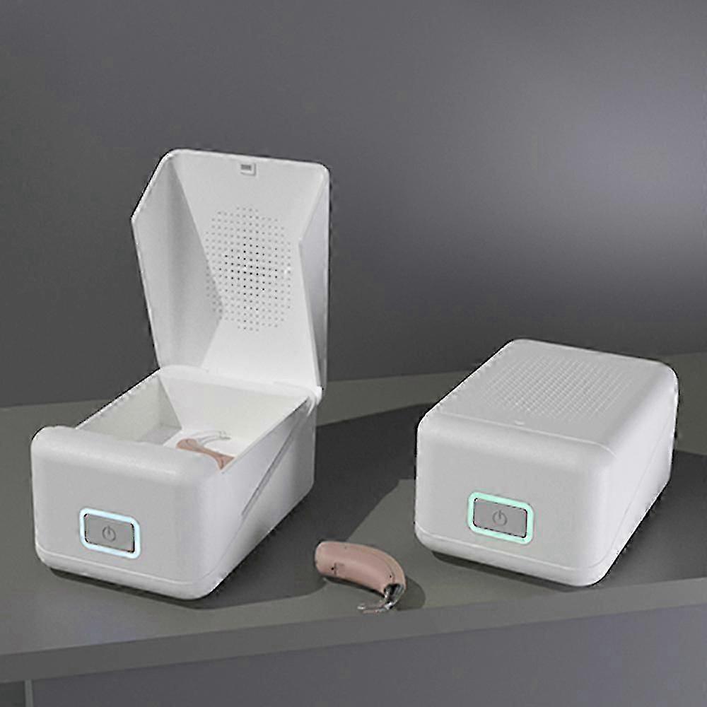 Hörapparat Avfuktare Elektroniskt torkfodral Torktumlare Torrbox med 2/8 timmars timer Hjälp UV-ledda ultravioletta strålar tar bort svett Mo
