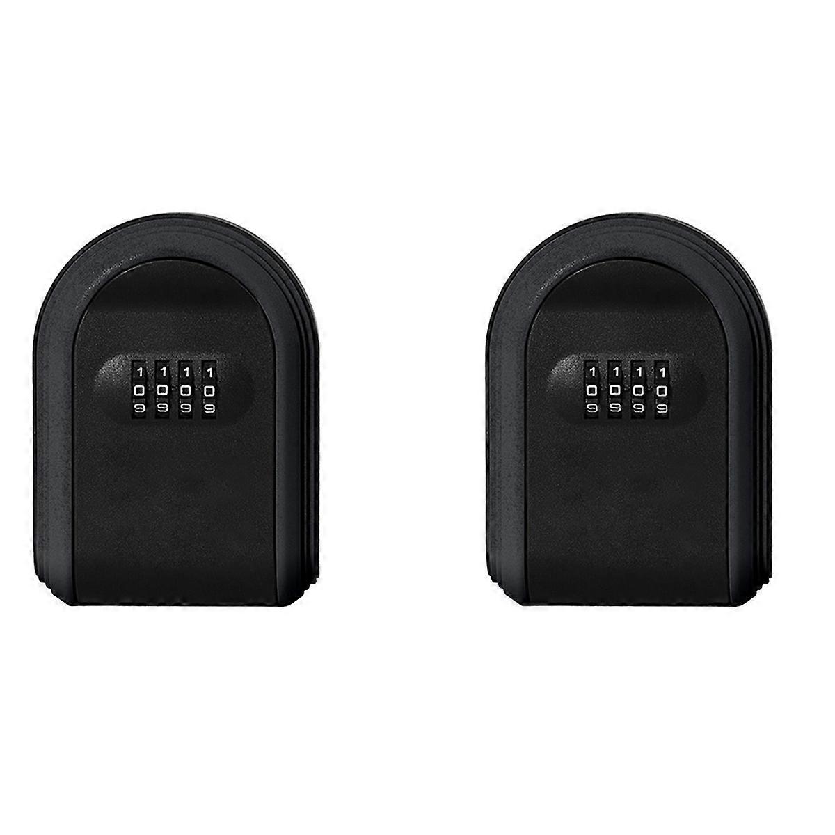 Key Safe Box Weatherproof 4 Digit Combination, Black
