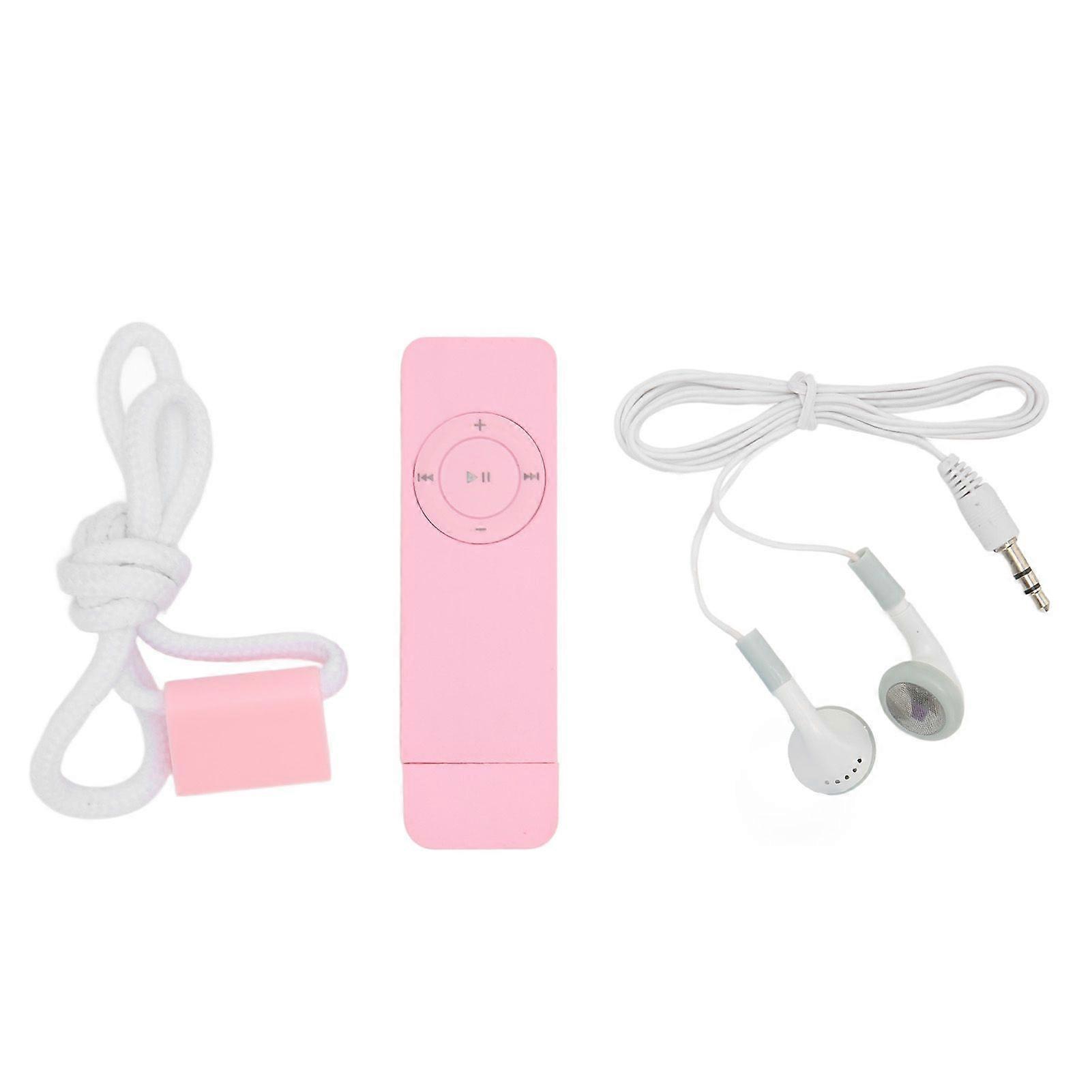 MP3 Player Lossless Sound Support Up to 64GB Mini Music Player for Students Running Travel Pink