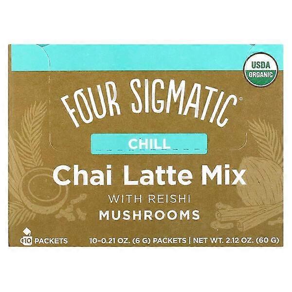 Four Sigmatic, Chai Latte Mix with Reishi Mushrooms, 10 Packets, 0.21 oz (6 g) Each