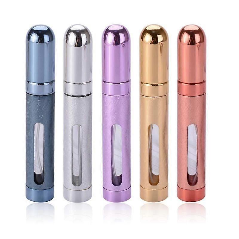 Luxora Perfume Atomizer Refillable Bottle with Viewing Window 5pcs