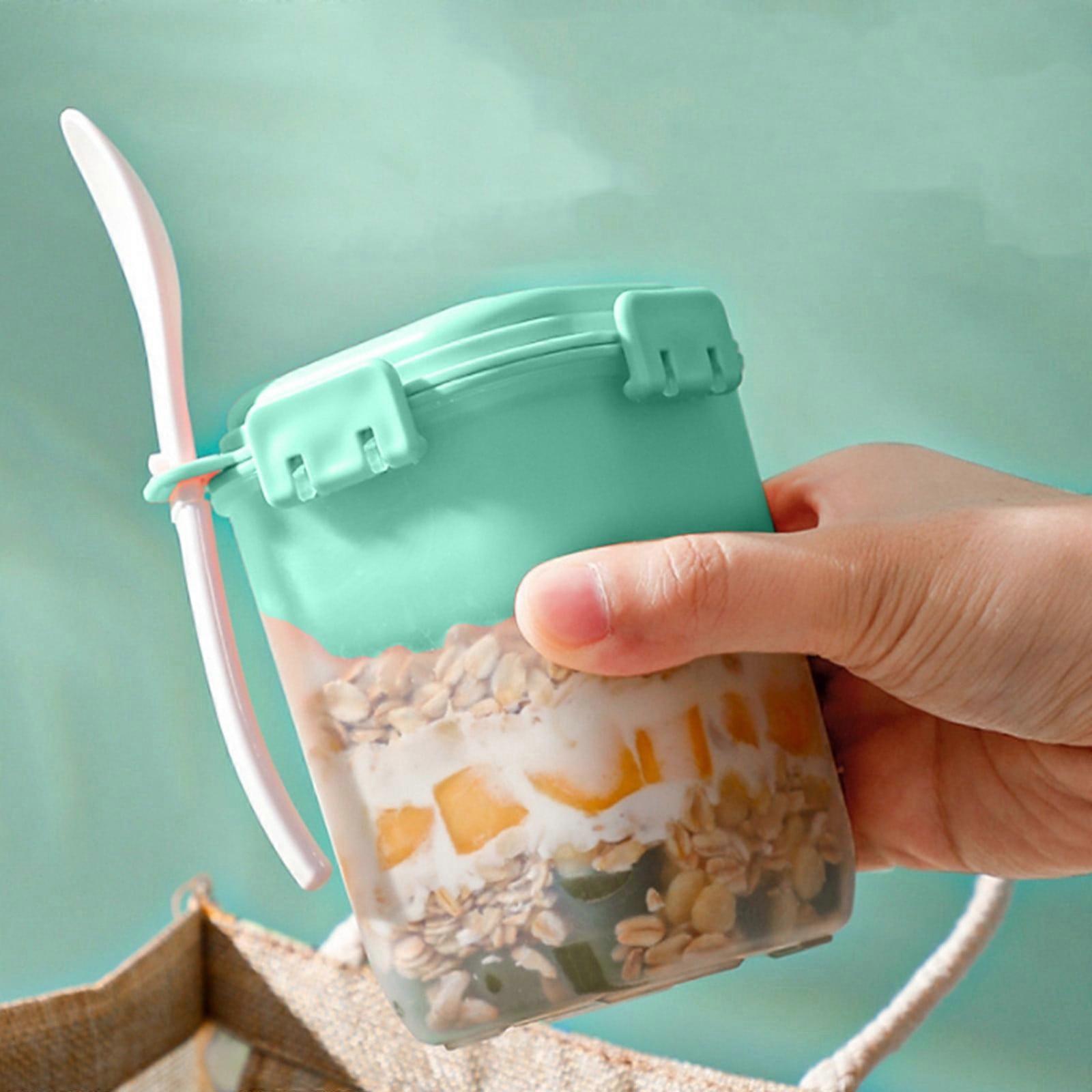 Reusable Yogurt Parfait Cups with Lids, Take-and-Go Container for Cereal, Oatmeal, Toppings – Colorful Set of 1 (Large)