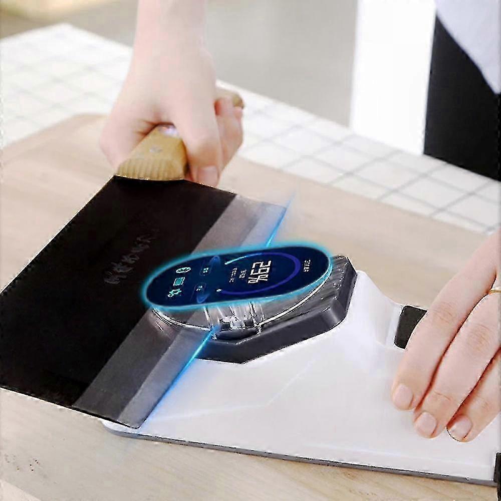 Electric Knife Sharpener for Kitchen Use Portable Double-Sided Fast Grinding Tool with Fine Edge Sharpening Stone