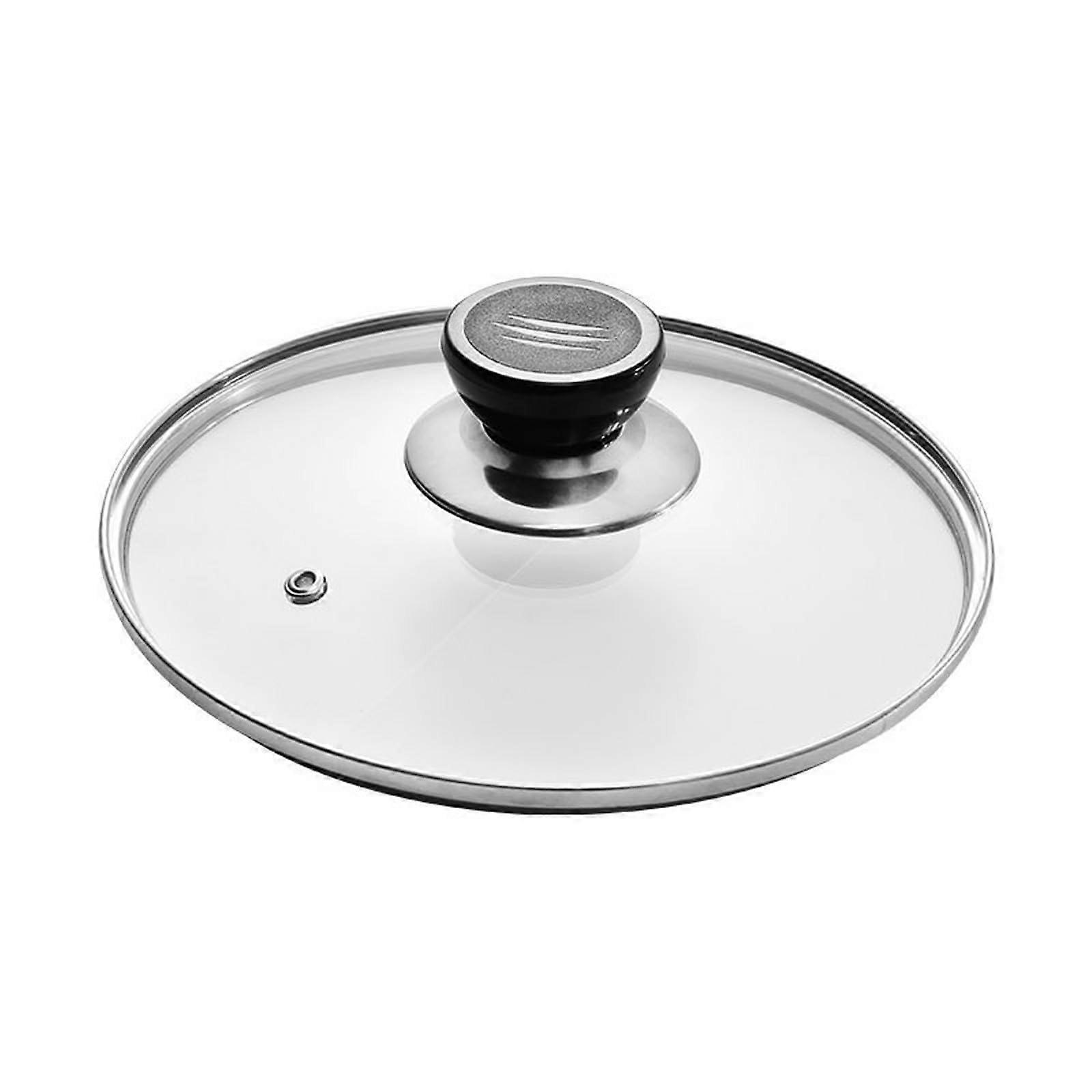 Replacement Cookware Lid Vented Tempered Glass With Ergonomic Handle 1432 cm For Casseroles And Skillets