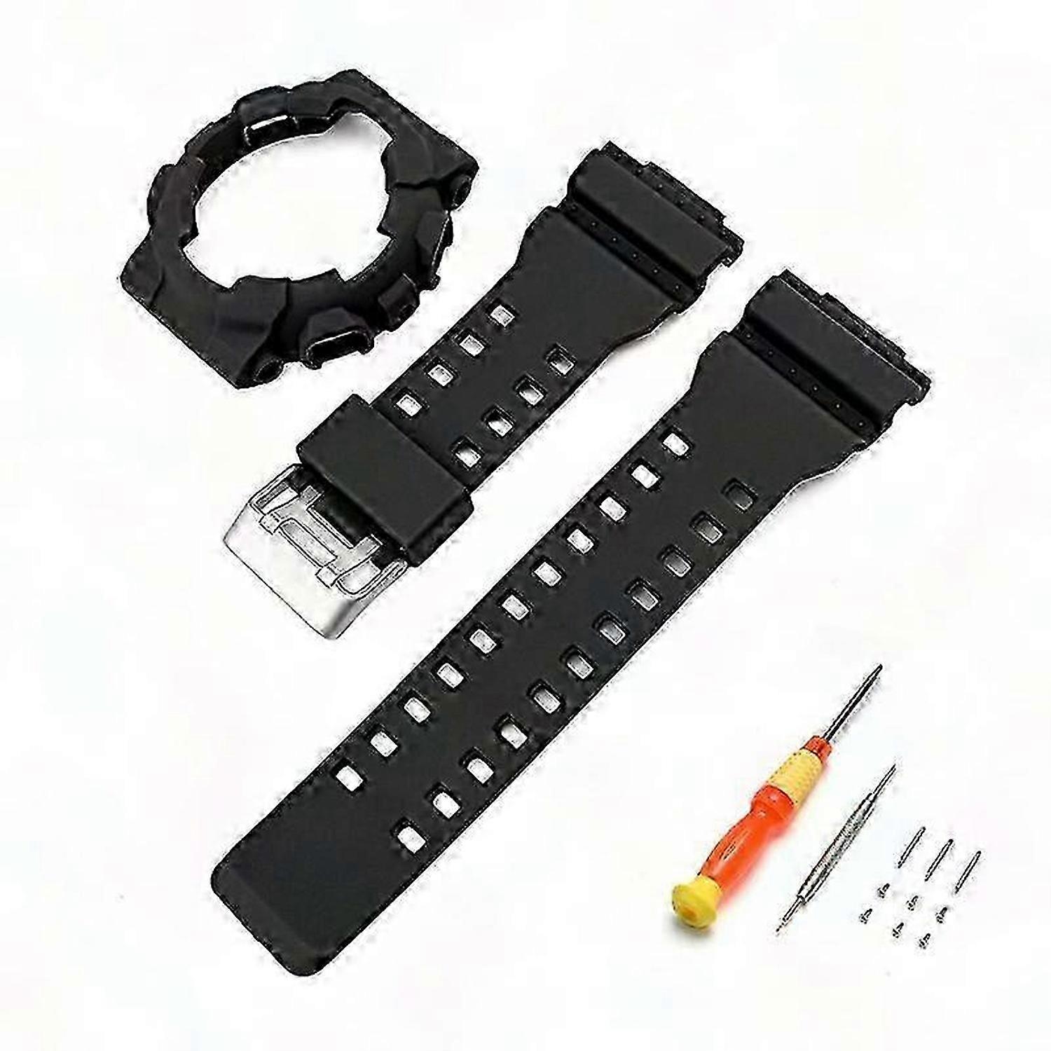 Casio GA-100 GA-110 GA-120 GLS-100 GAX-100 GD-100 Watch Band Strap Set Replacement