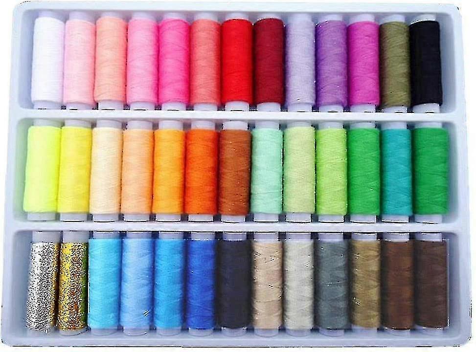 50 Different Colors Polyester High Quality Sewing Threads, 150 Yards For Each Color, For Sewing Machine And Hand Sewing