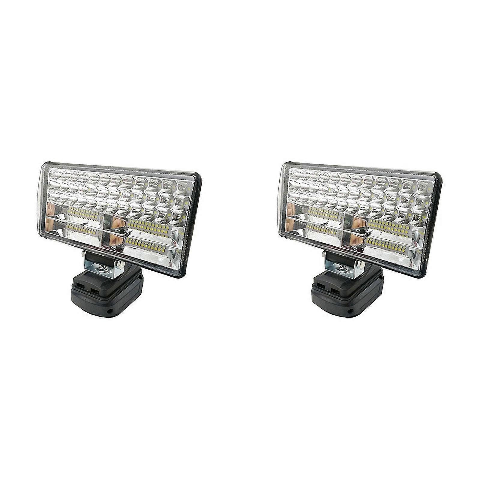 2X LED Work Lights Flashlight Electric Torch Spotlight for 18V Li-Ion Battery Adapter BL1815 BL1830 -8 Inch