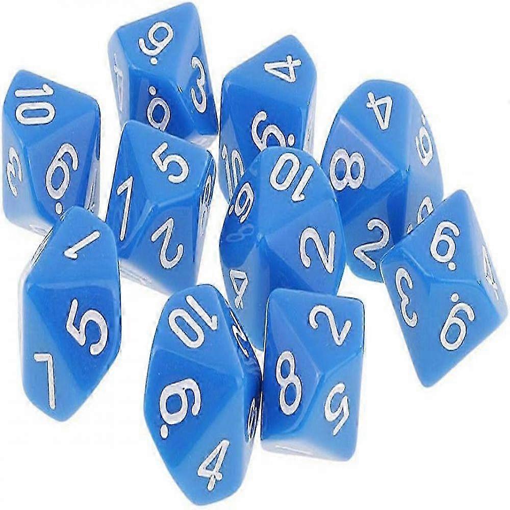 Polyhedral Dice Set for Dungeons and Dragons, Waterproof Jumbo Sized 10 Sided Pieces with Solid and Heavy Construction, Easy to Read Oxidati