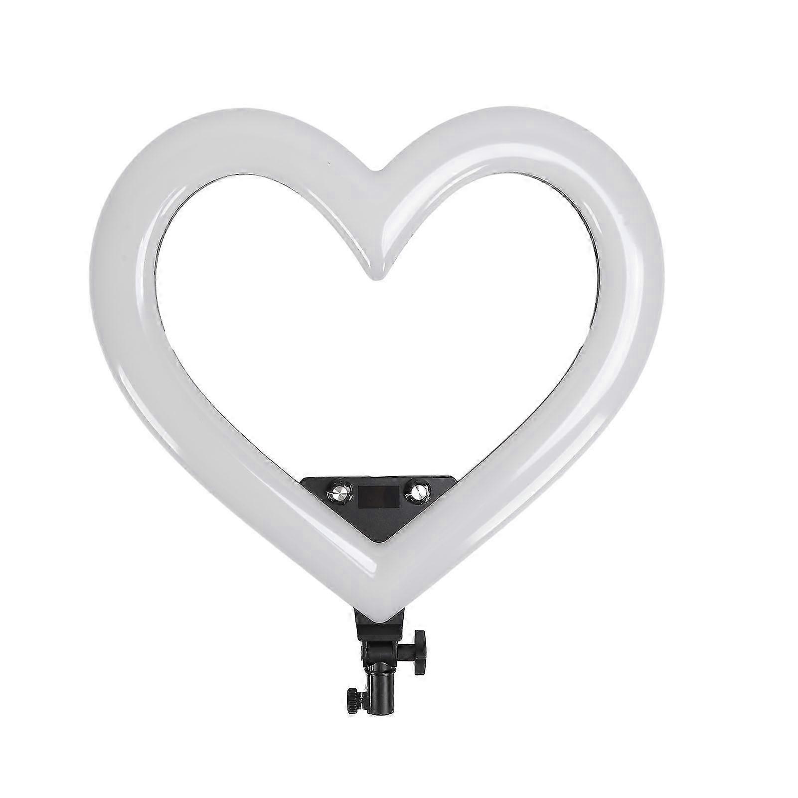 19-inch USB Rechargeable RGB Heart LED Ring Light 48W EU Plug