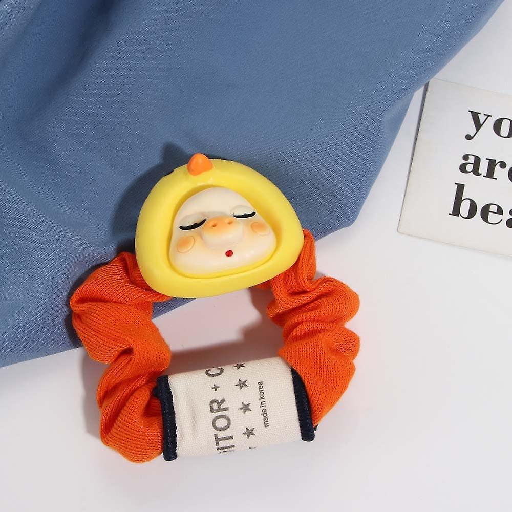 1PCS الشعر الدائري النساء الفتيات أزياء Scrunchies أغطية الرأس الشعر العلاقات لطيف أصبع تزلف الأمعاء الغليظة الشعر حلقة مرنة عصابات الشعر (البرتقالي)