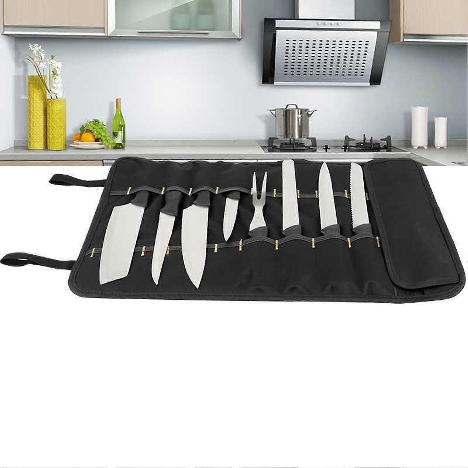 Tool Roll Bag Portable Canvas Waterproof Multifunctional Tool Organization Roll Bag for Woodworking Red 