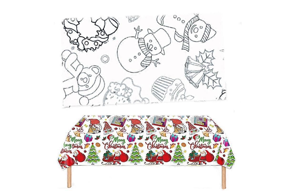 Xmas Giant Coloring Poster Paper Coloring Tablecloth