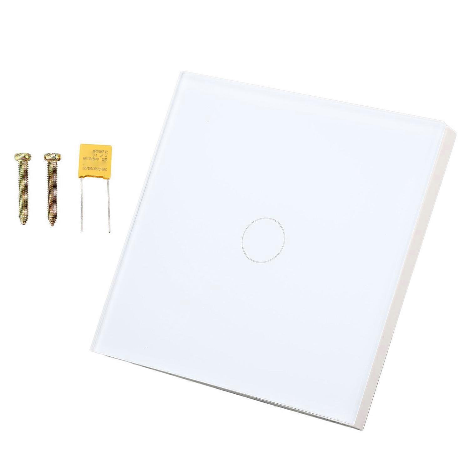 Wall Touch Light Switch Flame Retardant Sensitive Tempered Glass Panel Light Switch with Indicator 1