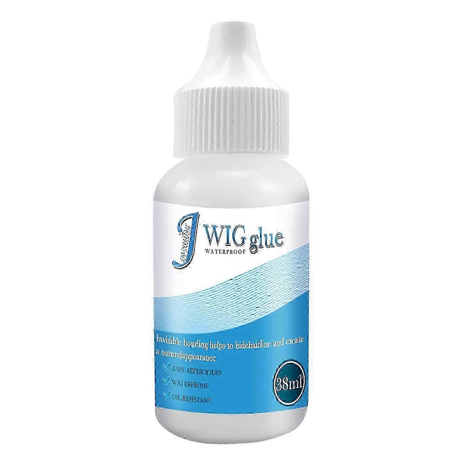 Jaysuing 38ml Wig Glue Only Scalp Invisible Bonding Easy Application Waterproof Oil-resistant Hide Hairline Natural Appearance