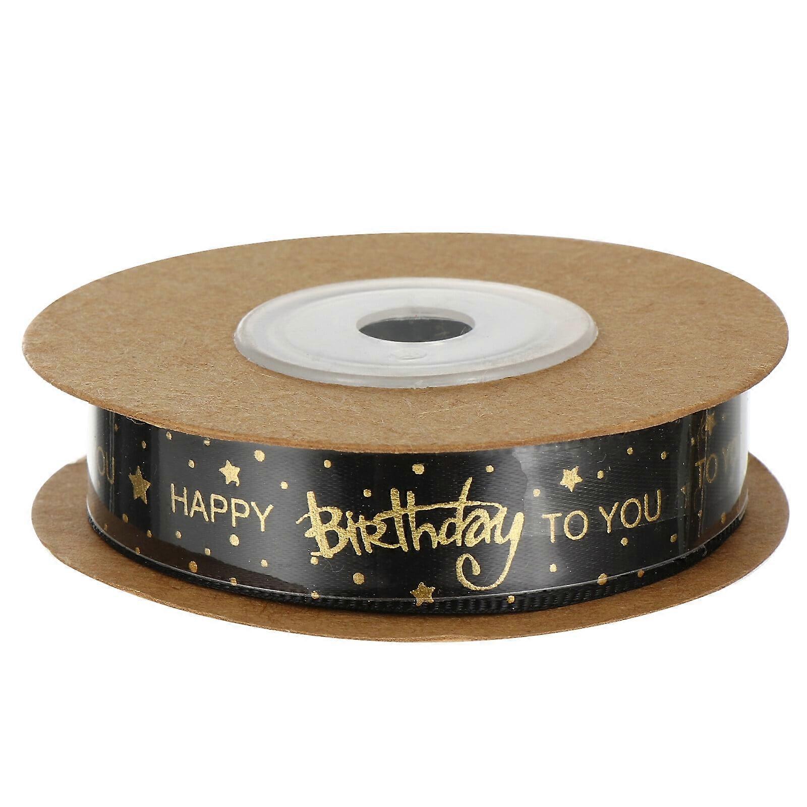 Eease 10 Yards Birthday Ribbons, Gilding Polyester DIY for Party Wrapping