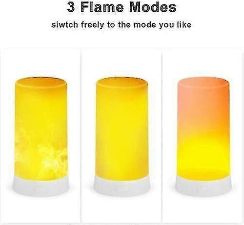Fireplace Lights, Fire Flicker Night Light Usb Rechargeable Flame Table Lamp