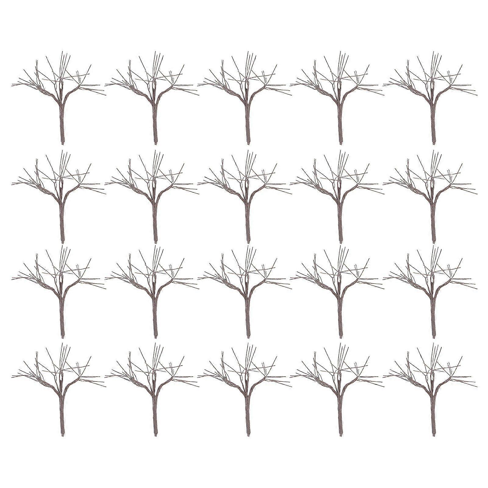 20pcs Realistic Miniature Tree Boles - Micro Landscape Decor Supplies Mini Tree Branches For Crafts Diy Projects Home Office Display Decoration