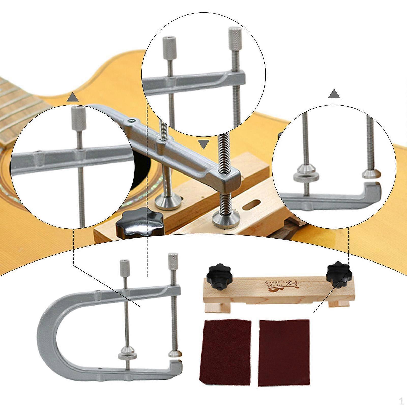 Guitar Bridge Clamp,Luthier Tool,Easy to Install,Professional Wear Resistant Sturdy U Shape Clamp