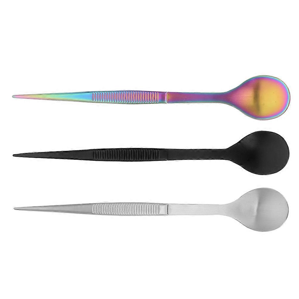Assorted Color Stainless Tasting Spoons for Sampling 3Pcs