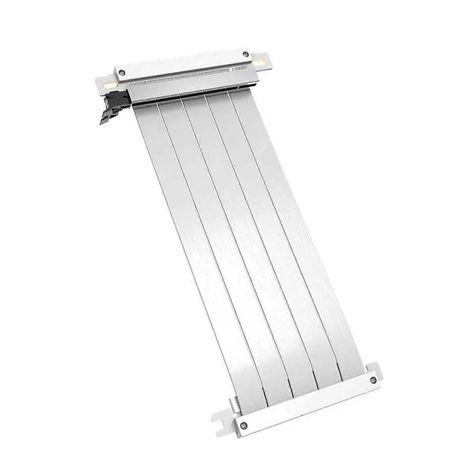 Flexible 50cm PCIe4.0 x16 GPU Extension Cord With Shielding Supports RTX4090 and Future High Performances GPUs  White