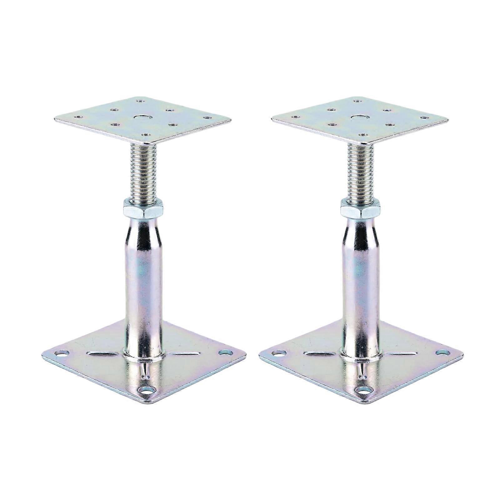 Pack of 2 Adjustable Elevated Roof Column Brackets Quick Installation Design for Efficient Building and Temporary Structures Multicolor