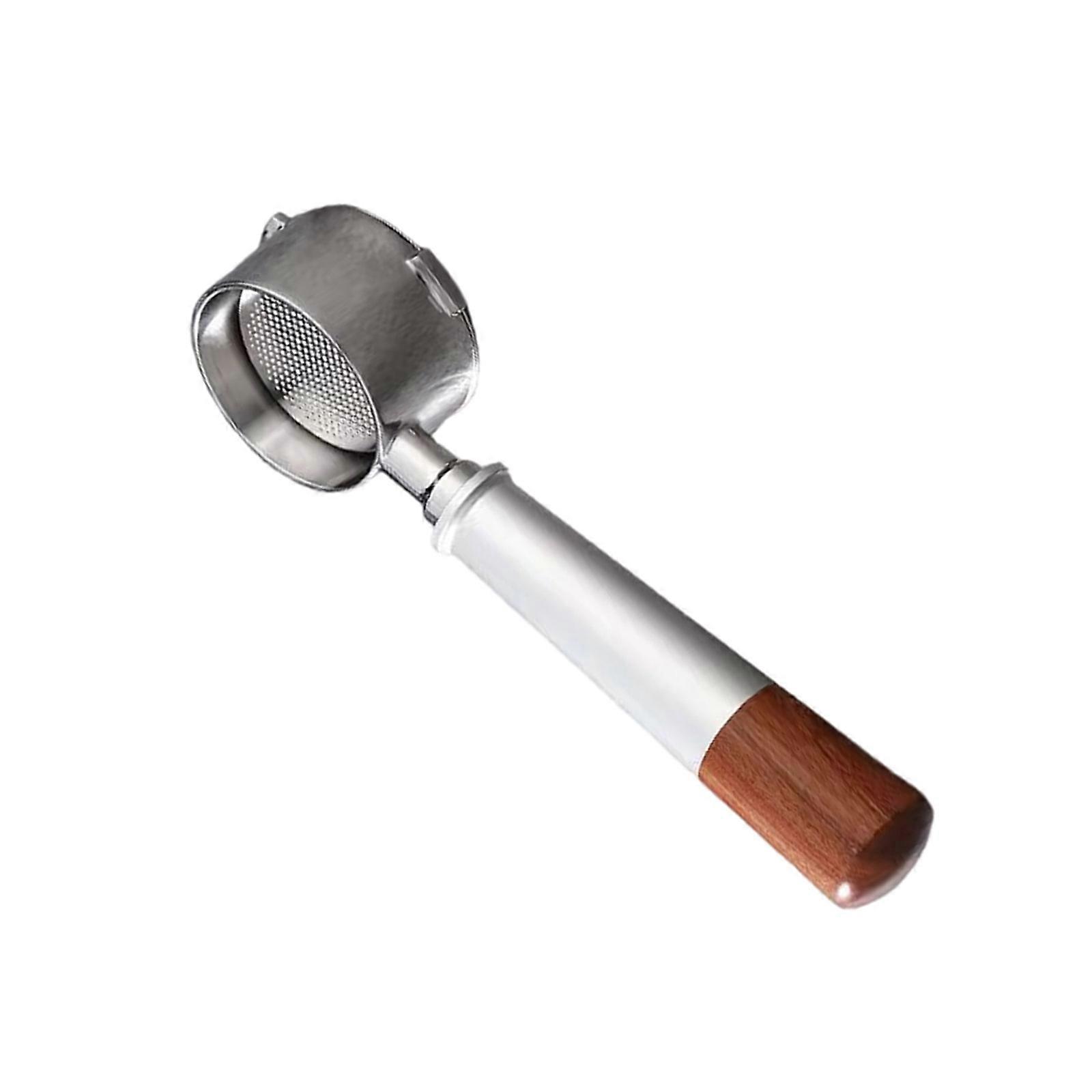 Stainless Steel Portafilter Professional Espresso Machine Handle Bottomless Filter Holder for Coffee Enthusiasts  Silver