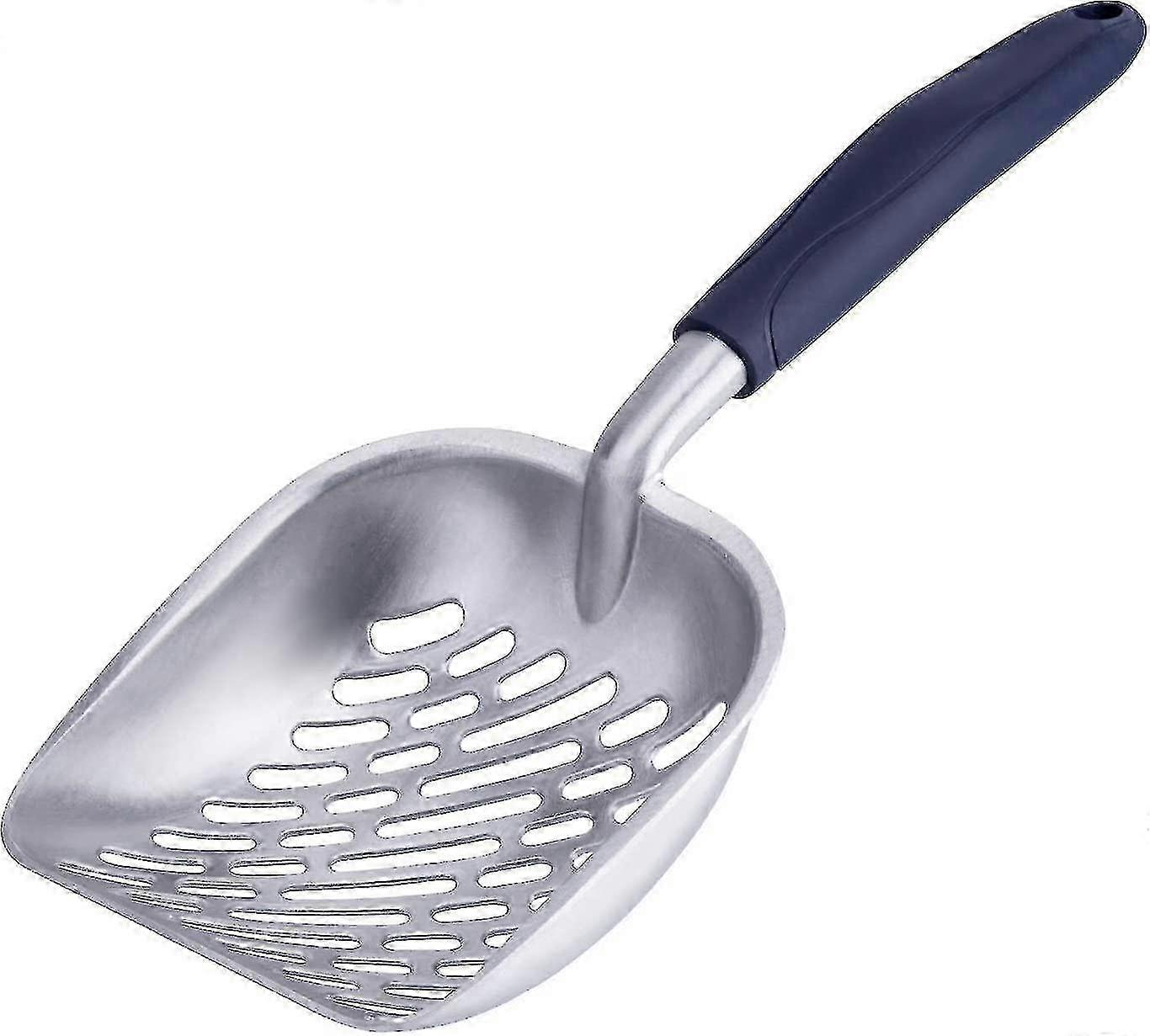 Solid Aluminum Cat Litter Scooper with Long Handle for Easy Cleaning