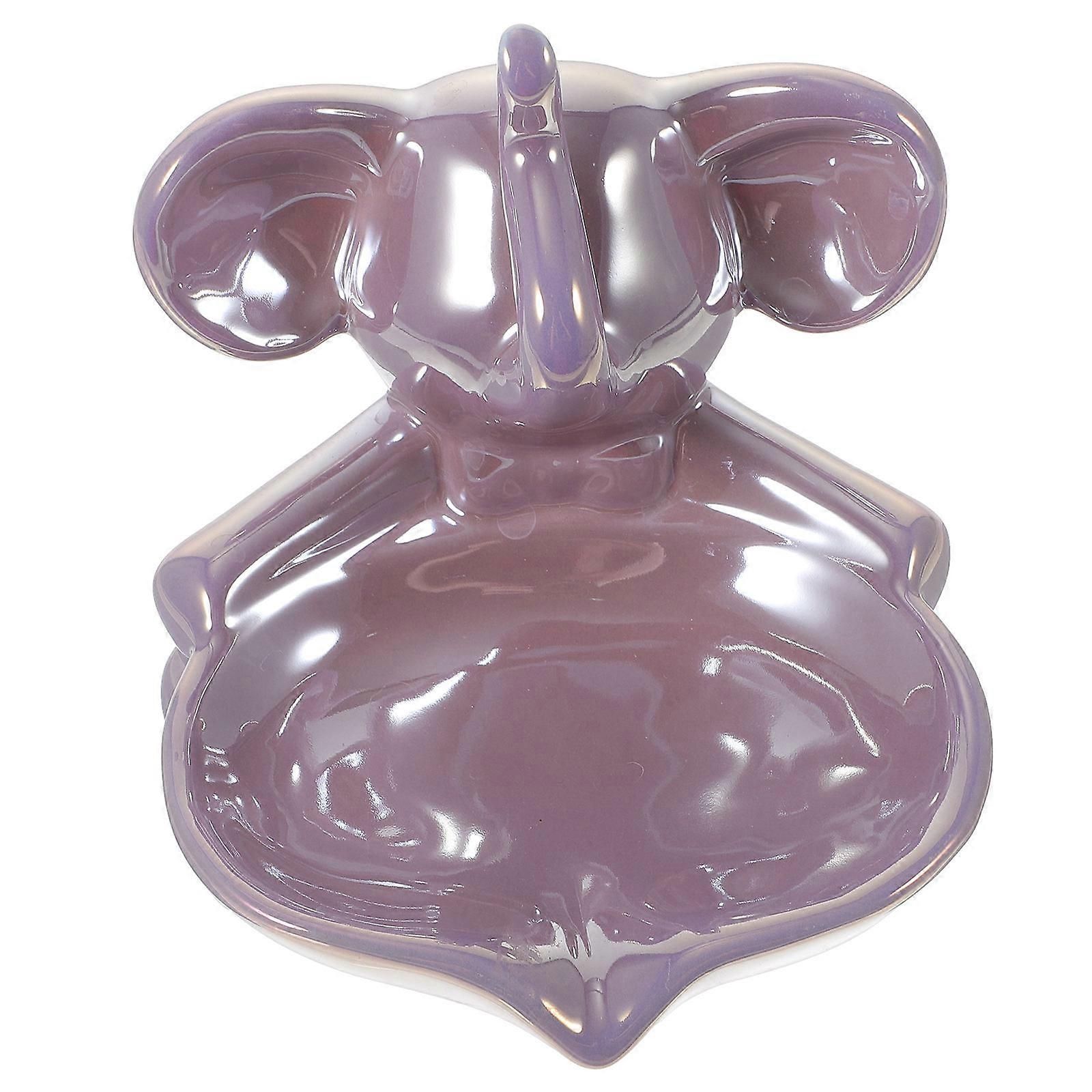 Adorable Ceramic Elephant Soap Dish with Drainage Feature
