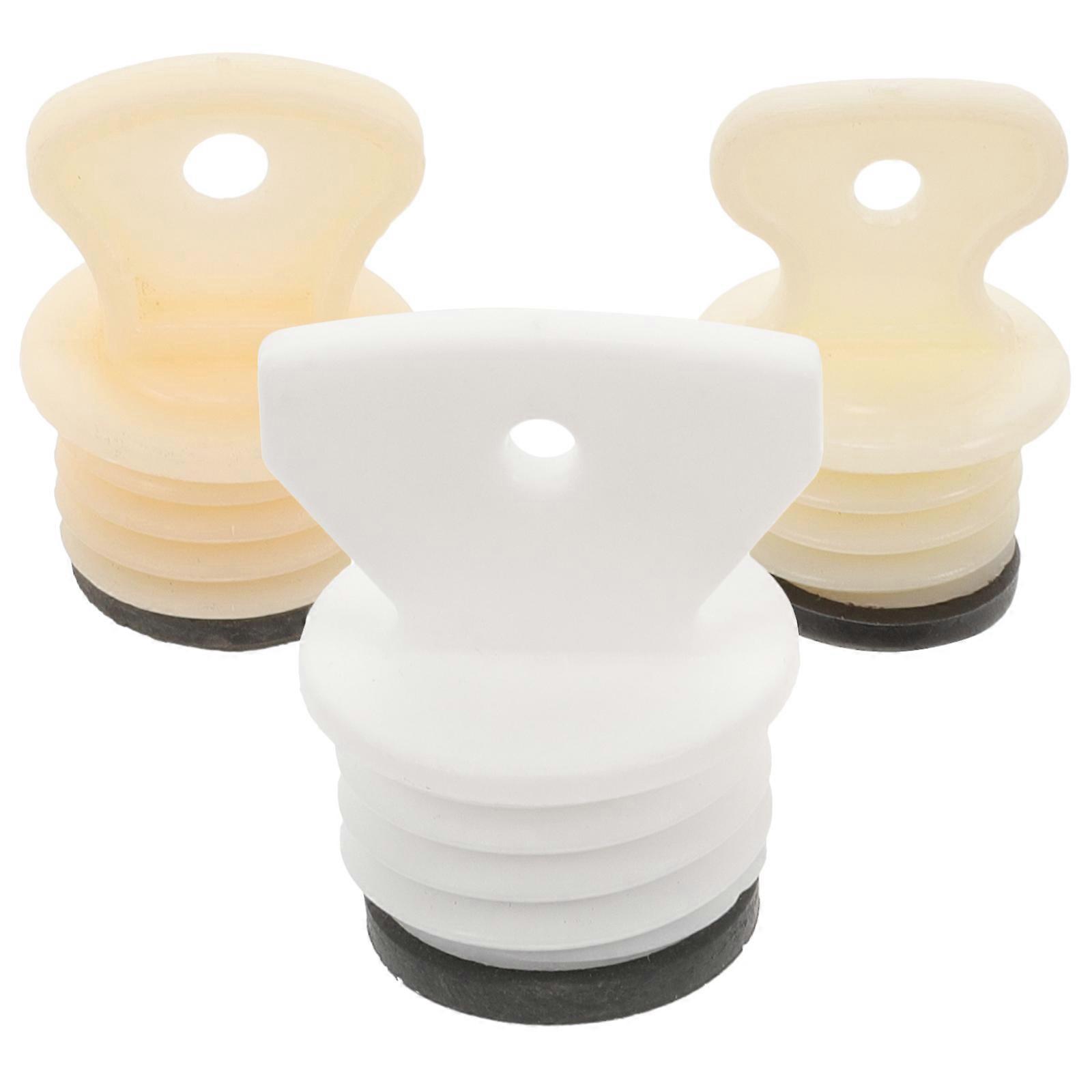Small Hot Water Bottle Plug Rubber Material Round Shape Simple Design General Users Kitchen Accessory 3Pcs