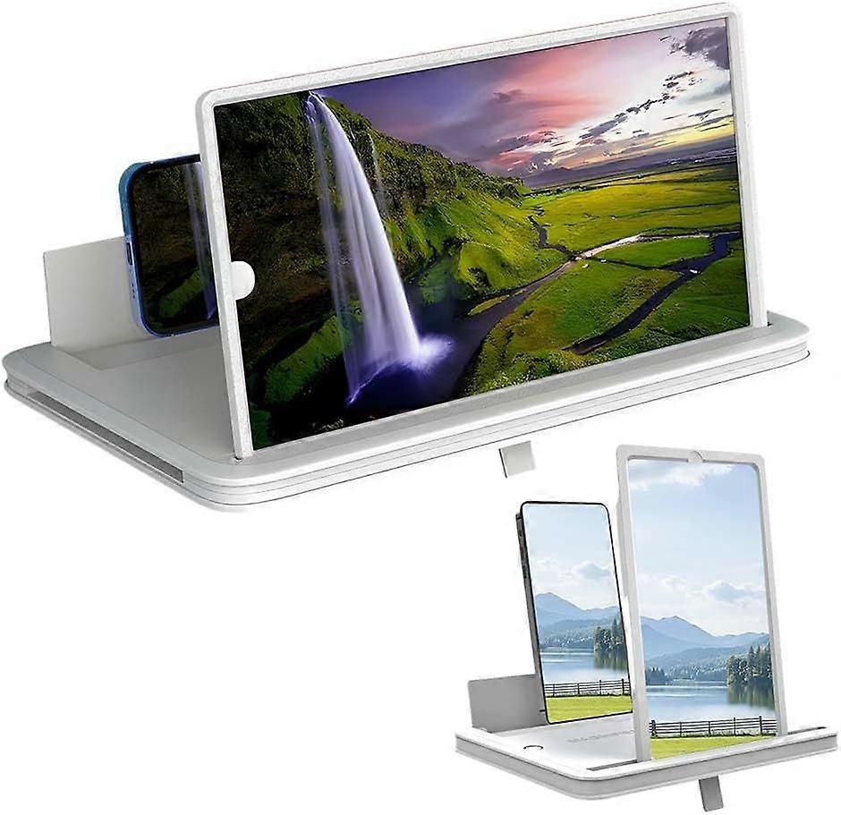 Screen Magnifier Version, 2026 Upgraded 3D HD Mobile Phone Magnifier Projector Screen for Movies,Videos, Gaming, Screen Magnifier with Adjustable Angl