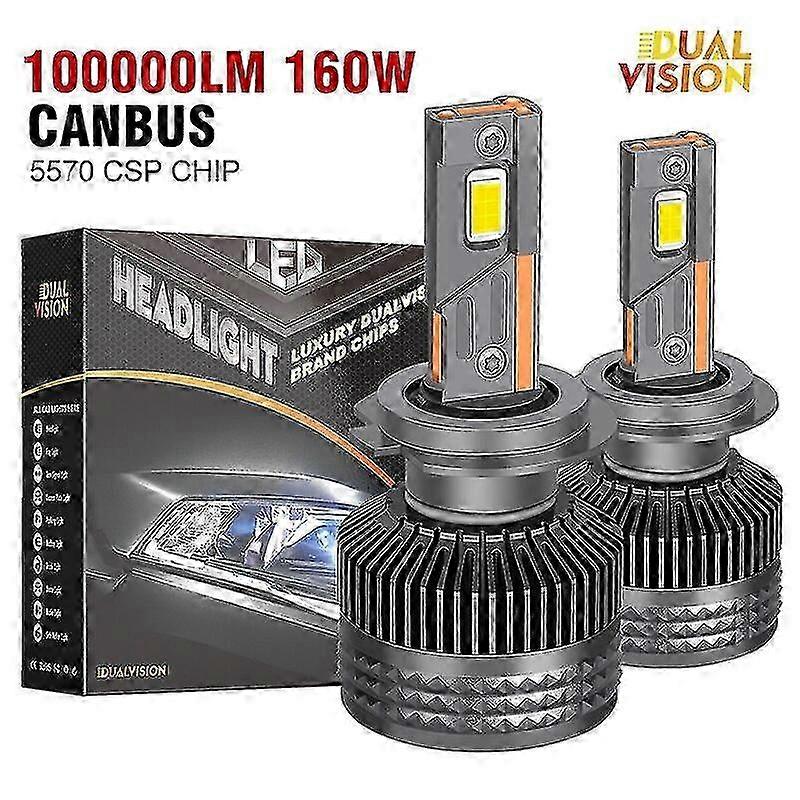 H7 Canbus Headlight Bulbs 160W 6000K for Multiple Car Models