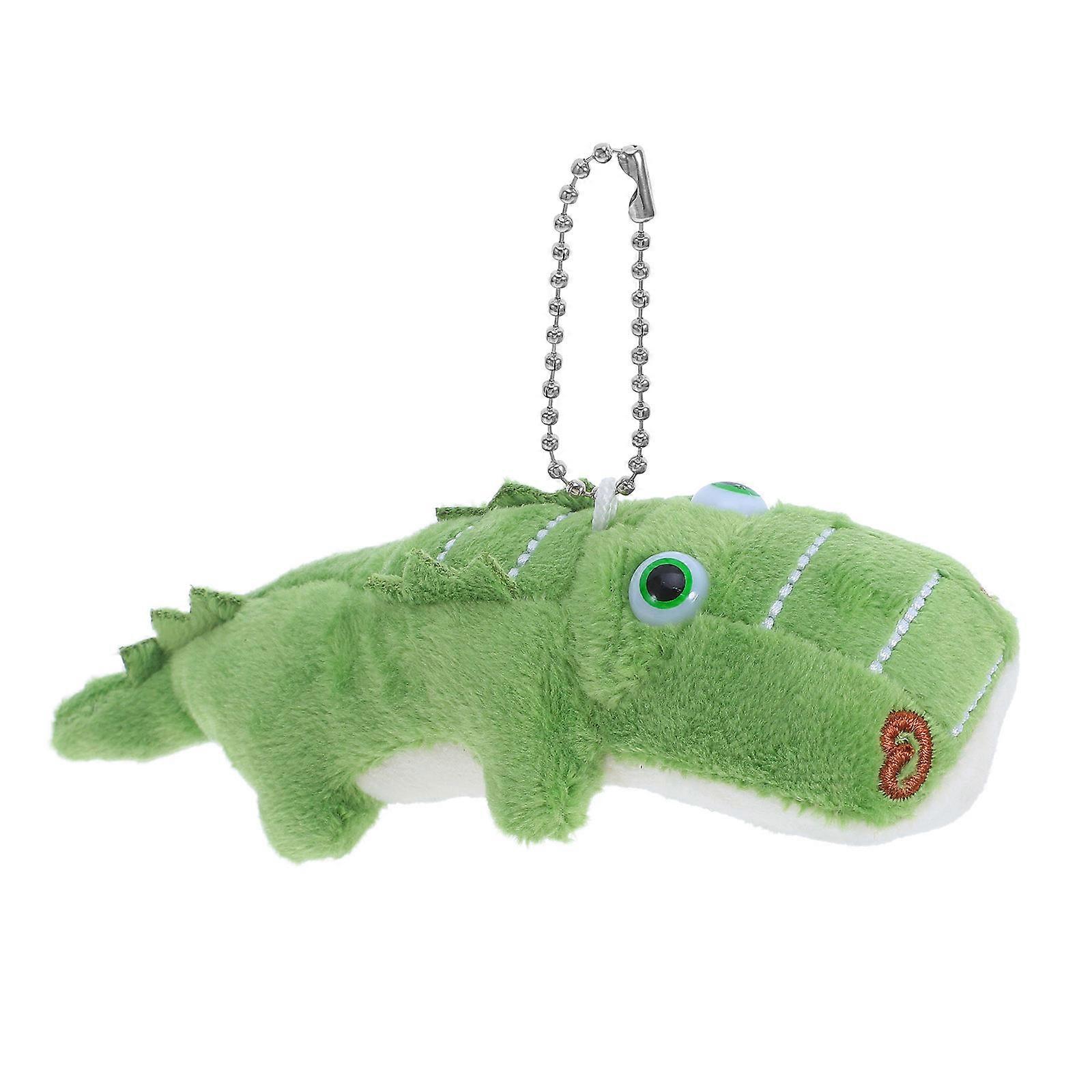 Plush Crocodile Keychain for Backpack Stuffed Animal Pendant Green