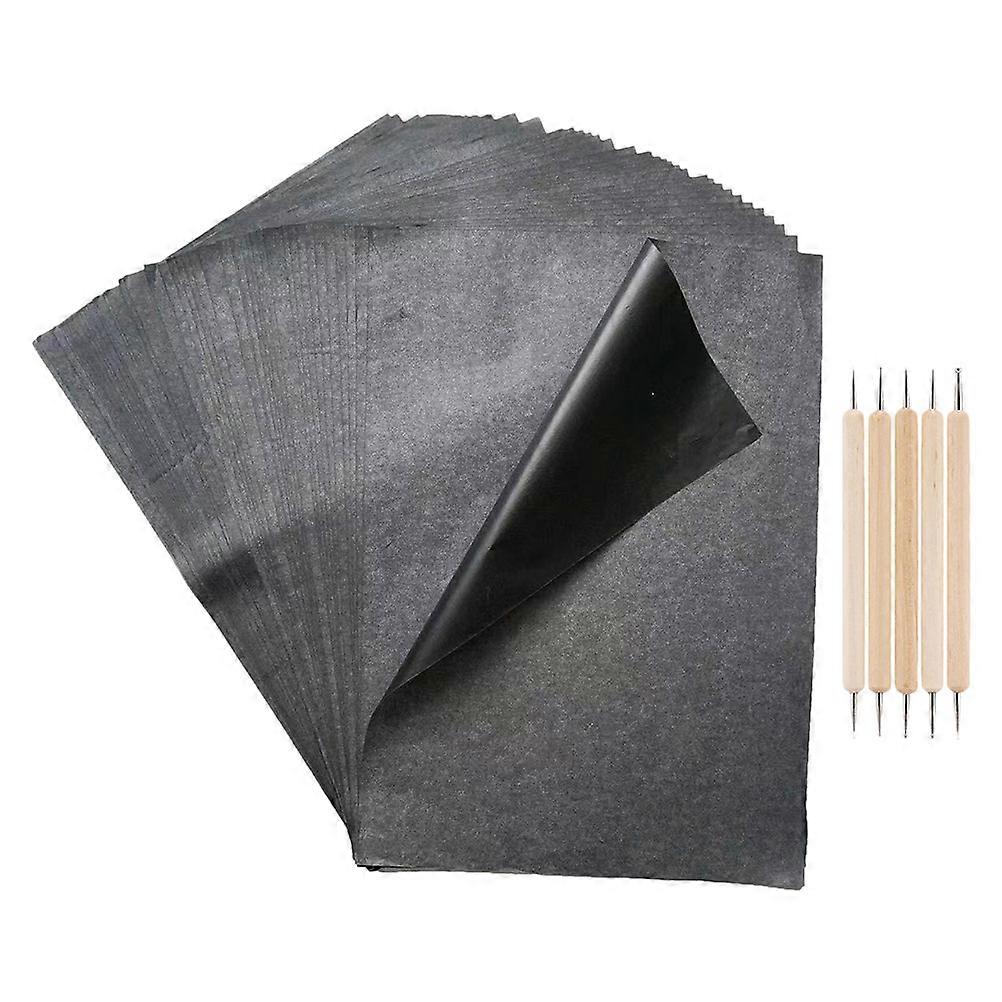 Black Transfer Paper and Graphite Pens Set for Tracing 55Pcs Supplies