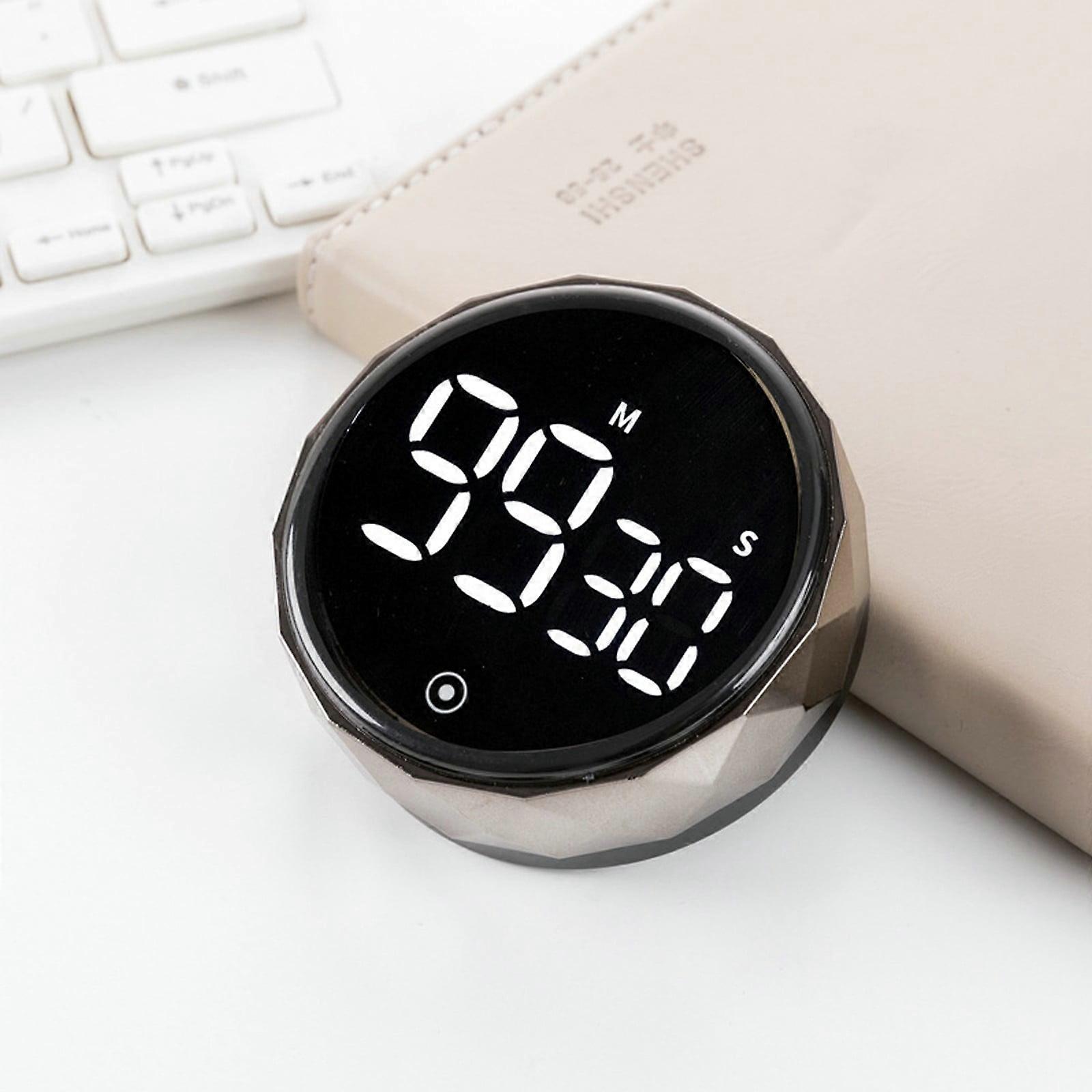 lulshou Self Regulating Rotating Timer Magnetic Suction LED Silent Timer Kitchen Countdown Beauty Exercise Reminder
