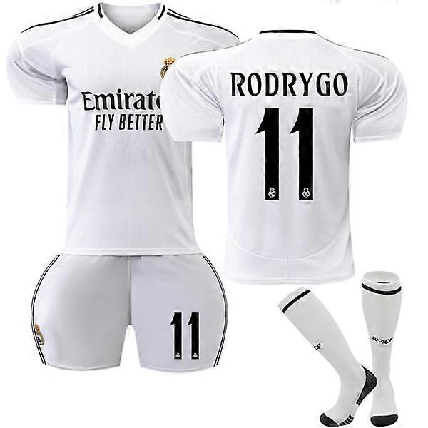 Maillot de football domicile enfant Real Madrid 24-25 n° 11 RODRYGO Adulte M (170-175 cm)