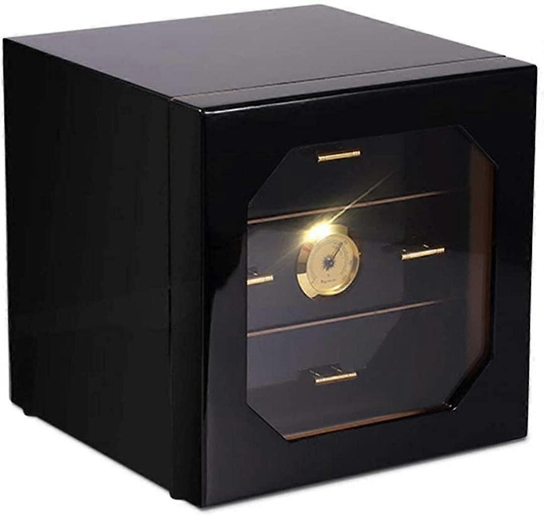 Cigar Humidor Cabinet with Humidity Control, 3 Layer Drawers, Hygrometer and Organized Display