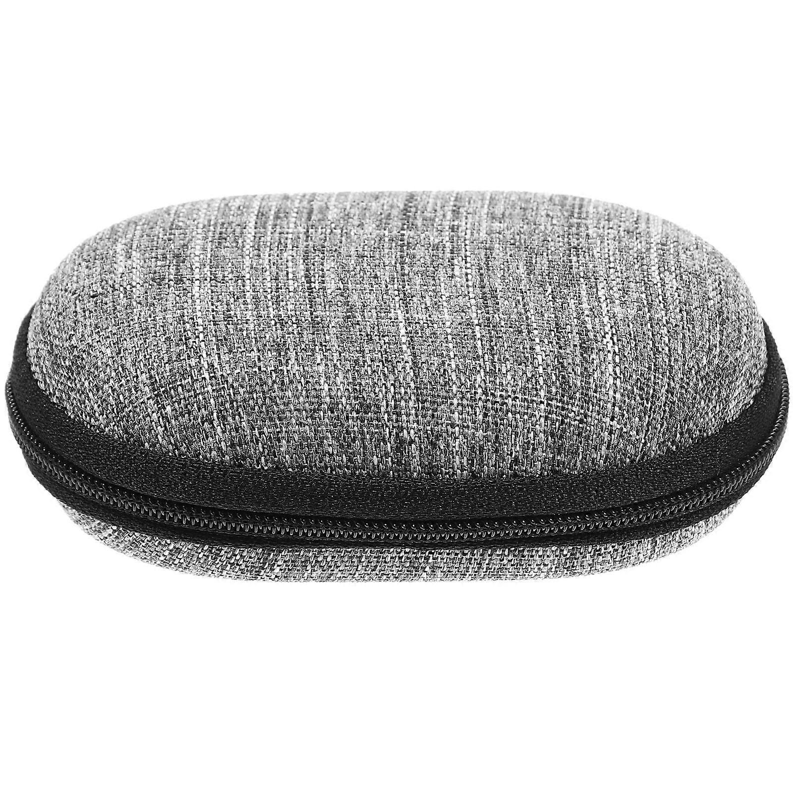 Grey Portable Earphone Organizer Bag for Electronic Storage Case 4Pcs Eva