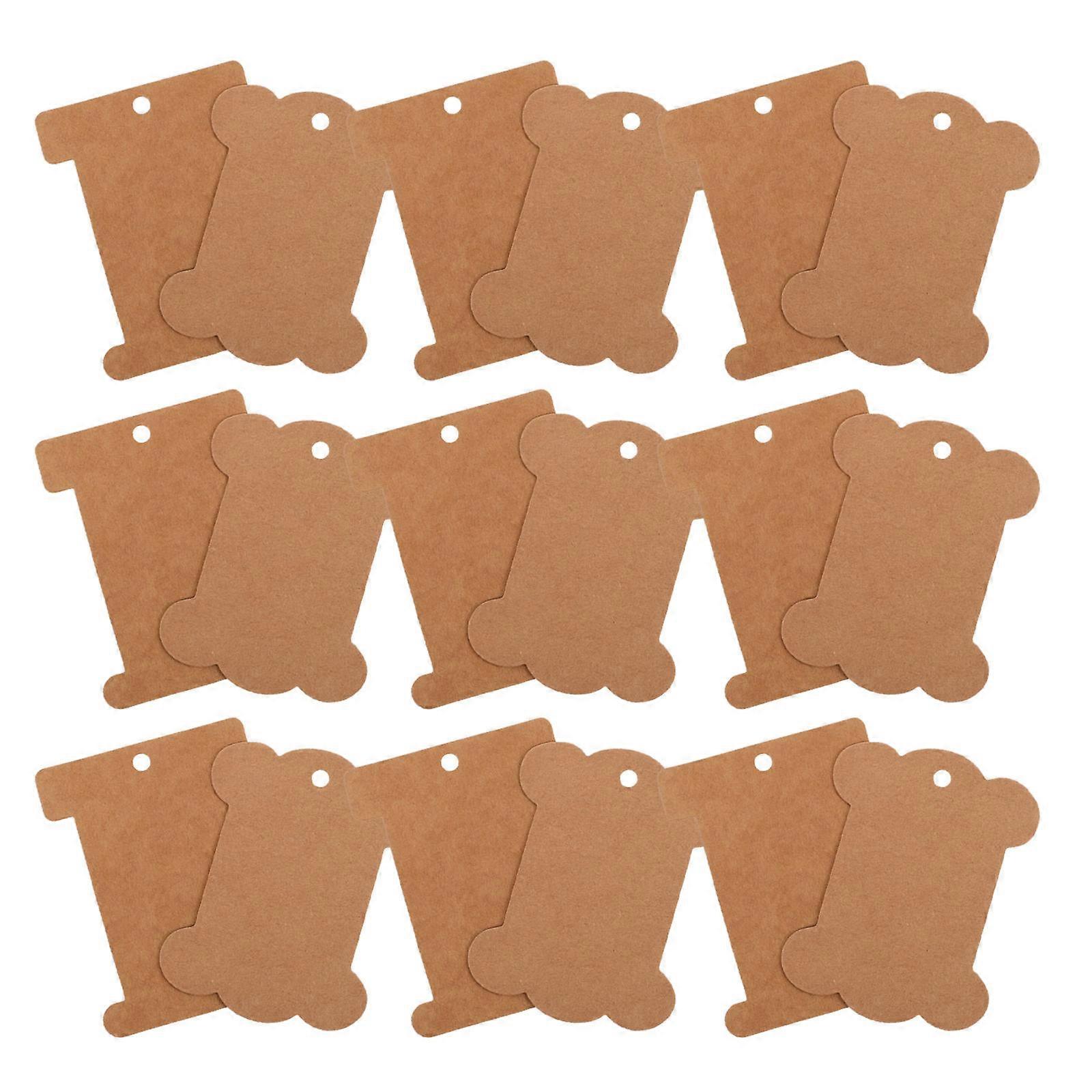 Kraft Paper Bone-Shaped Winding Board for Thread Organizing 80Pcs Set